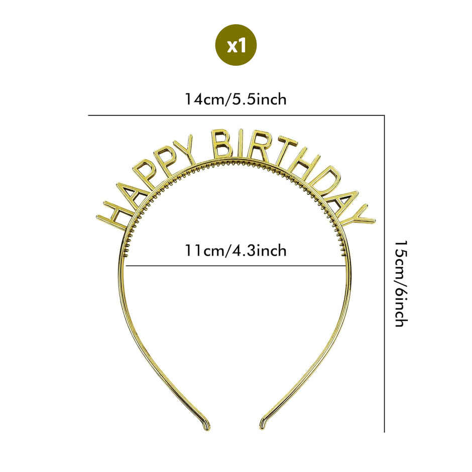 Party Propz Birthday Girl Tiara Headband | Golden