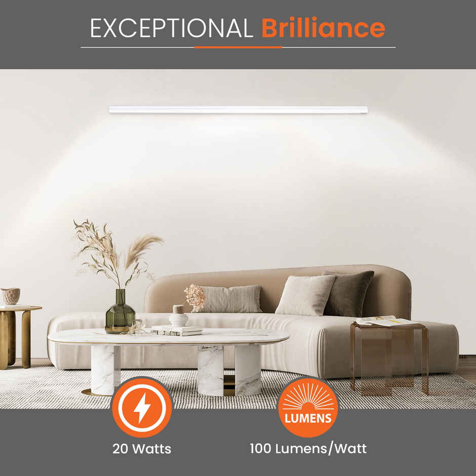 Orient Grace Pro 20W Led Batten| 2000 Lumens Sleek & Stylish Non-Breakable Polycarbonate Housing