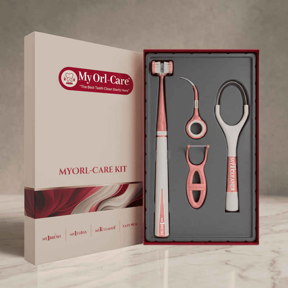 My Orl-Care Kit | 3-Sided Soft Bristle Toothbrush, Floss, Tongue Cleaner, Toothpick 