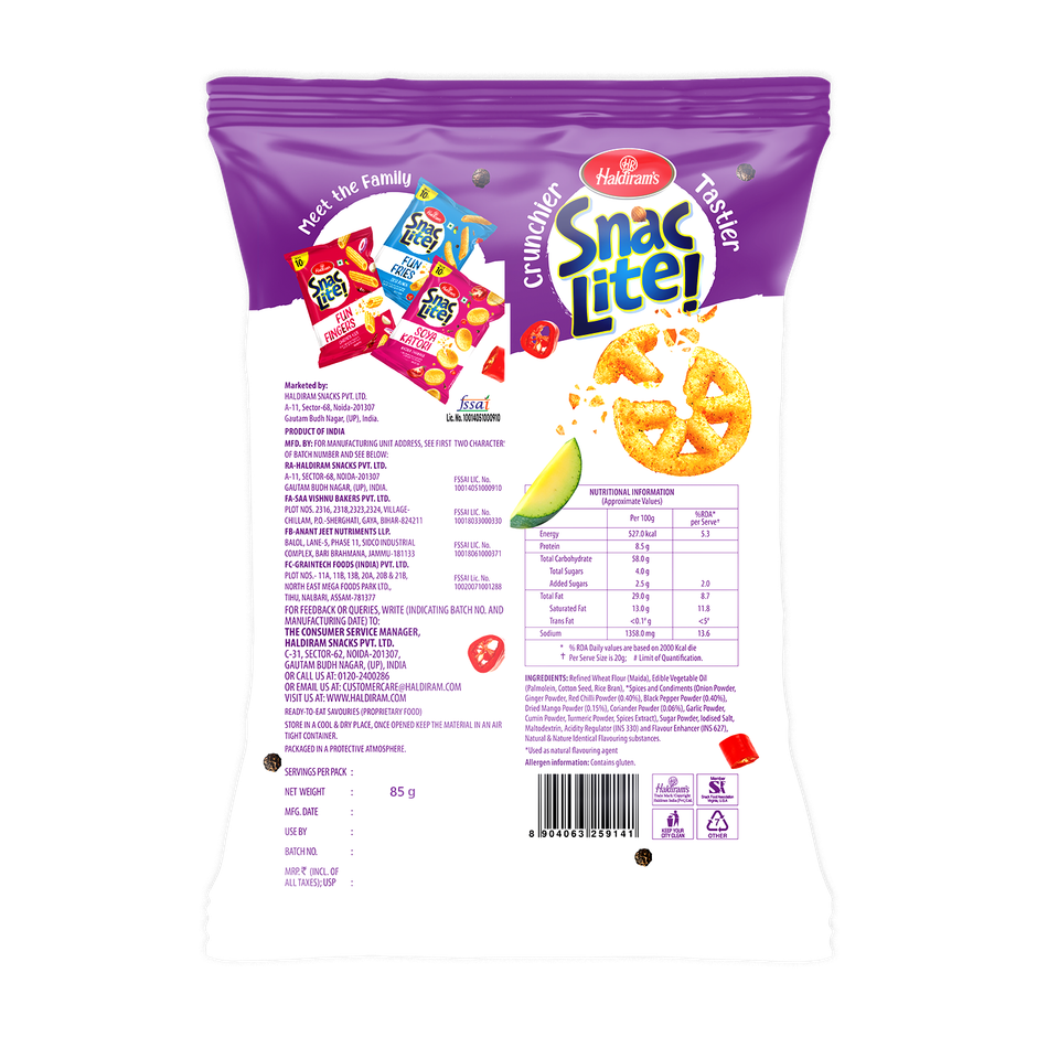 Haldiram's Snac Lite Fun Wheels Spicy Masala Combo