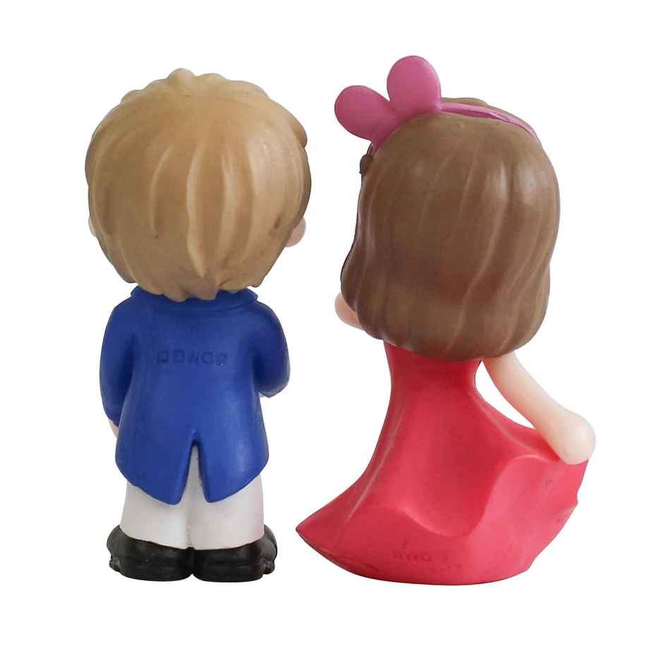 Tied Ribbons Romantic Hug Couple Showpiece