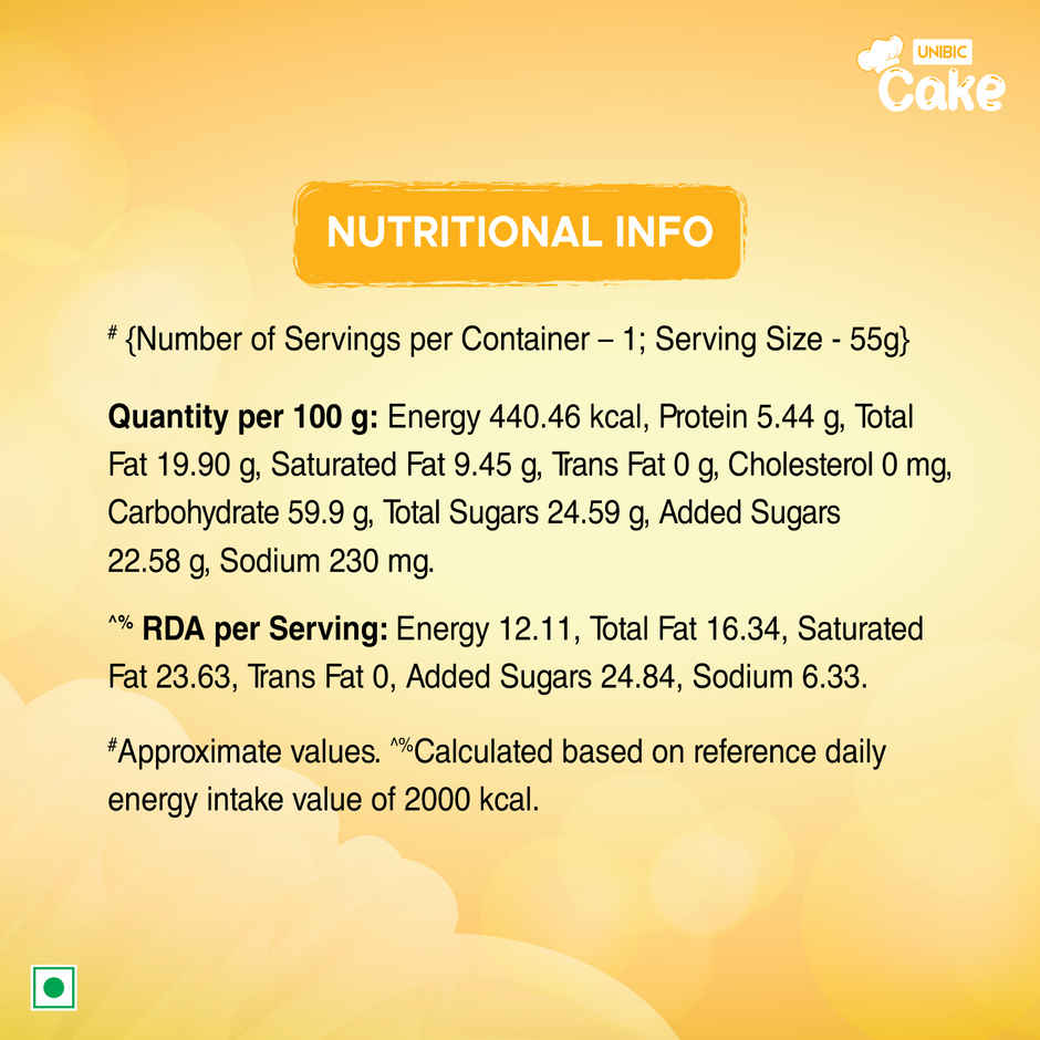 UNIBIC Vanilla Bar Cake