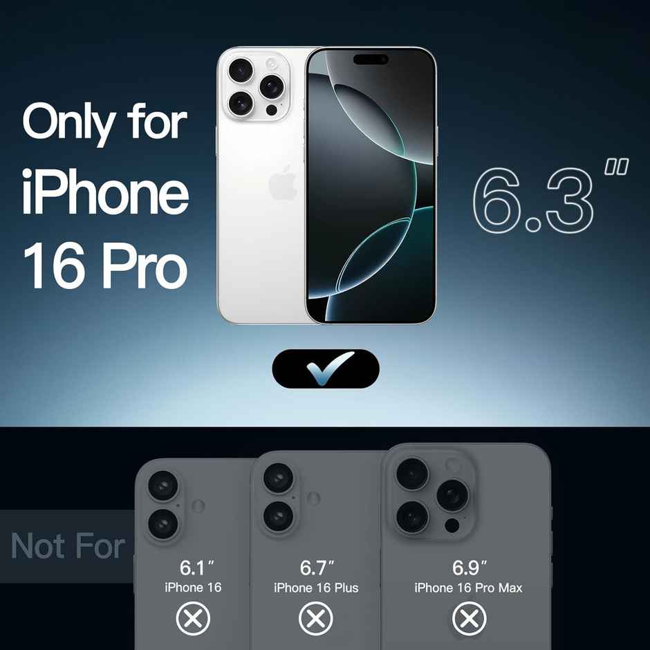 ExpressB For iPhone 16 Pro Case Cover Anti-Scratch Camera Protect Pc+Tpu Transparent - Clear