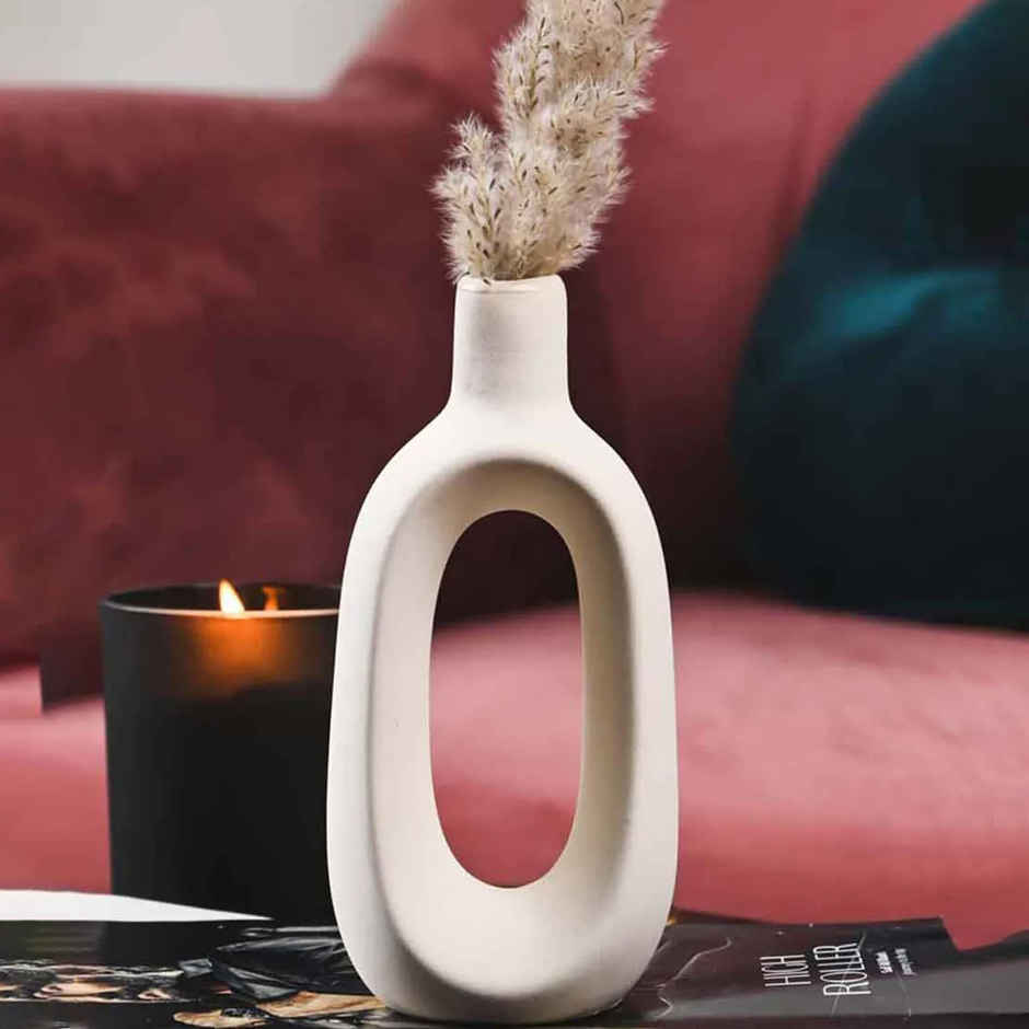 Casacraft by Pepperfry Table Vase | White