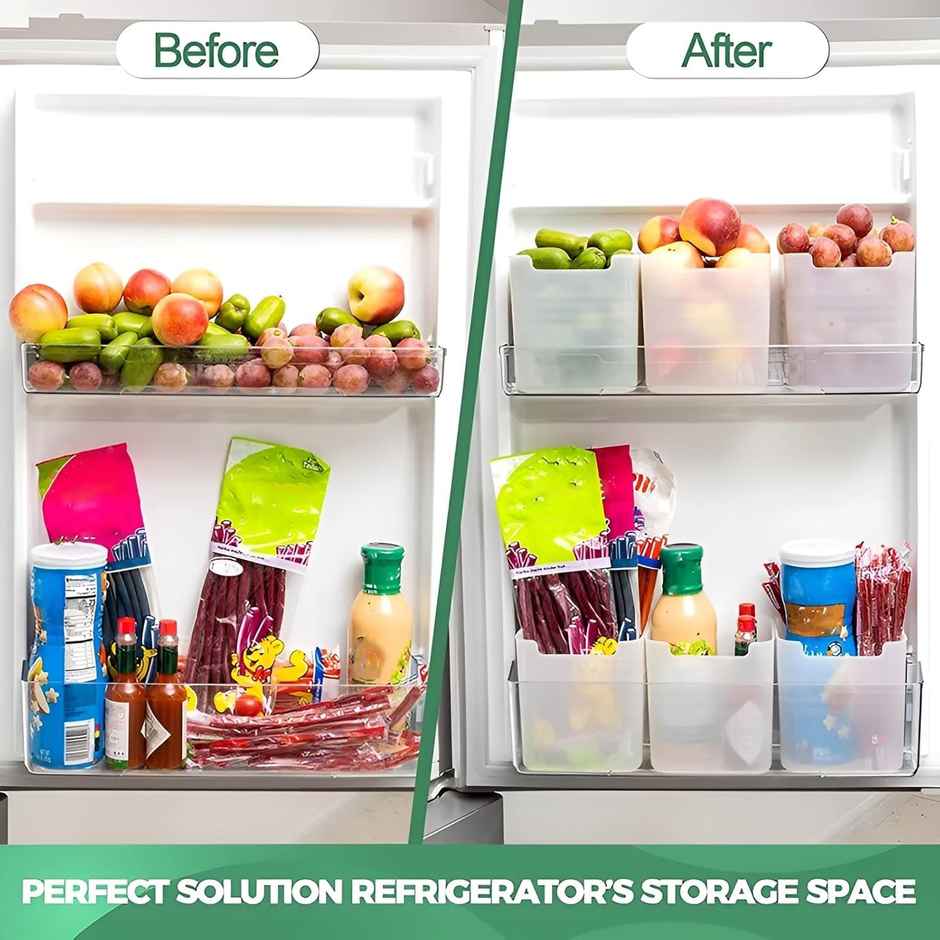 Daluci Fridge Organizer Storage Containers For Fruits | Vegetables and Storage | Transparent