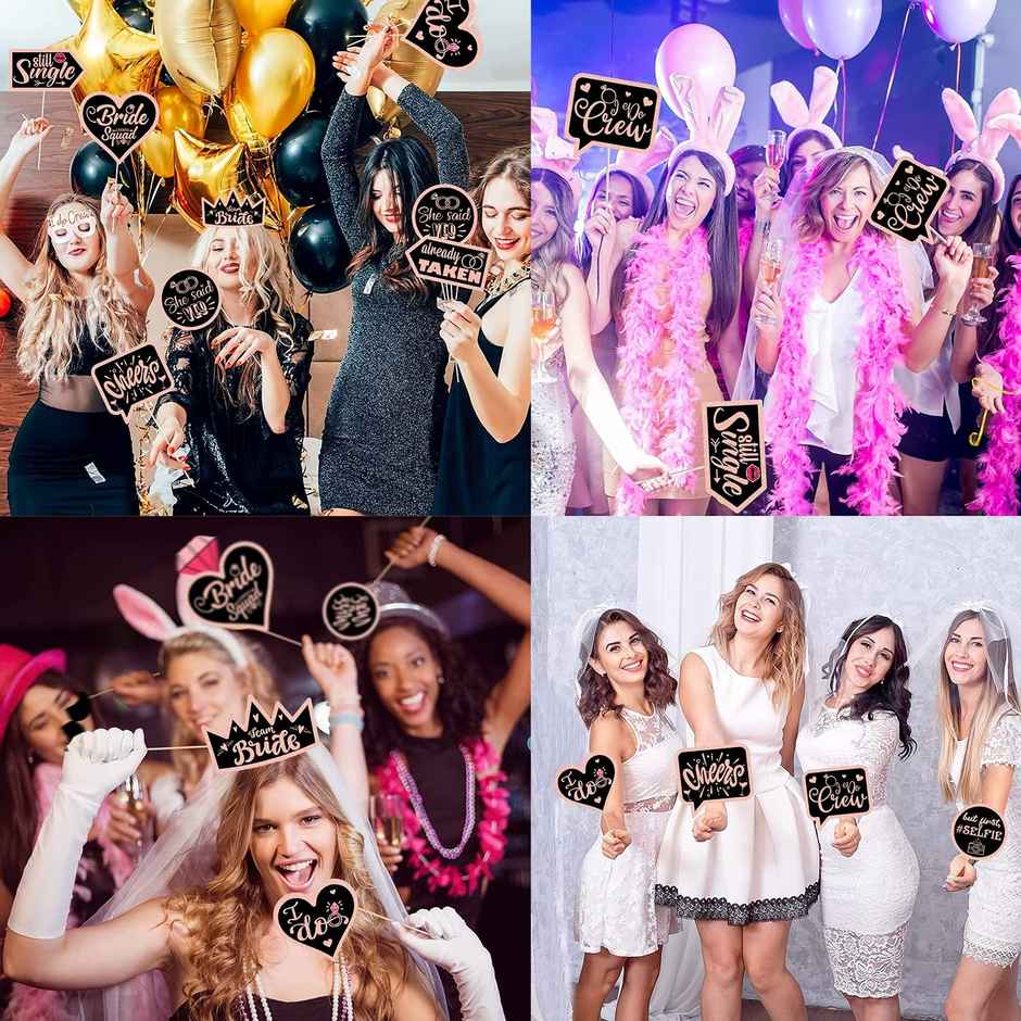 Party Propz Bride To Be Props Set | Bachelorette Party - Wedding | Pack Of 10