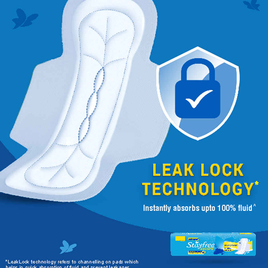 Stayfree Secure Regular Sanitary Pads | Regular | 6 pcs