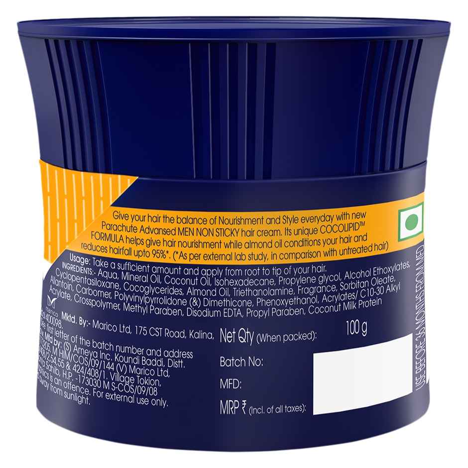Parachute Advansed Men Hair Cream, Anti-Hairfall