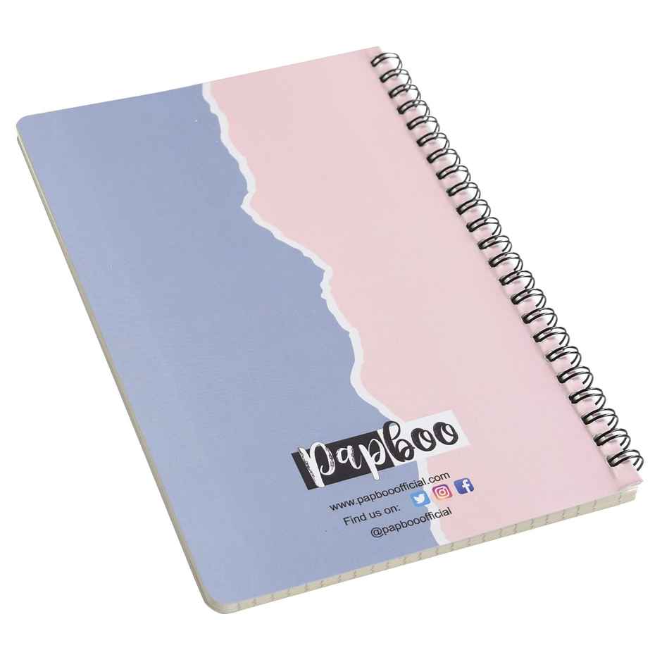 Papboo Dot Grid Spiral Wiro Notebook (120 Pages, 21 x 15 cm, 90 Gsm - Smile)