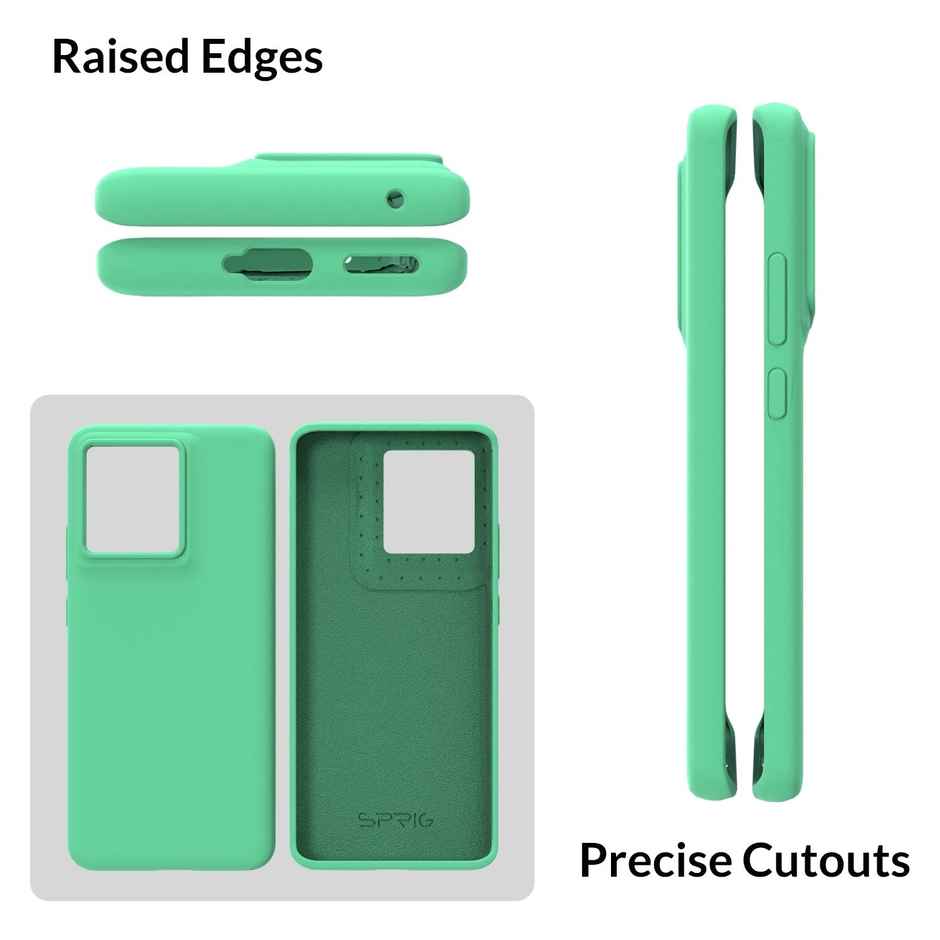 Sprig Liquid Silicon Back Cover/back Case for Moto Edge 50 Pro | Pastel Green