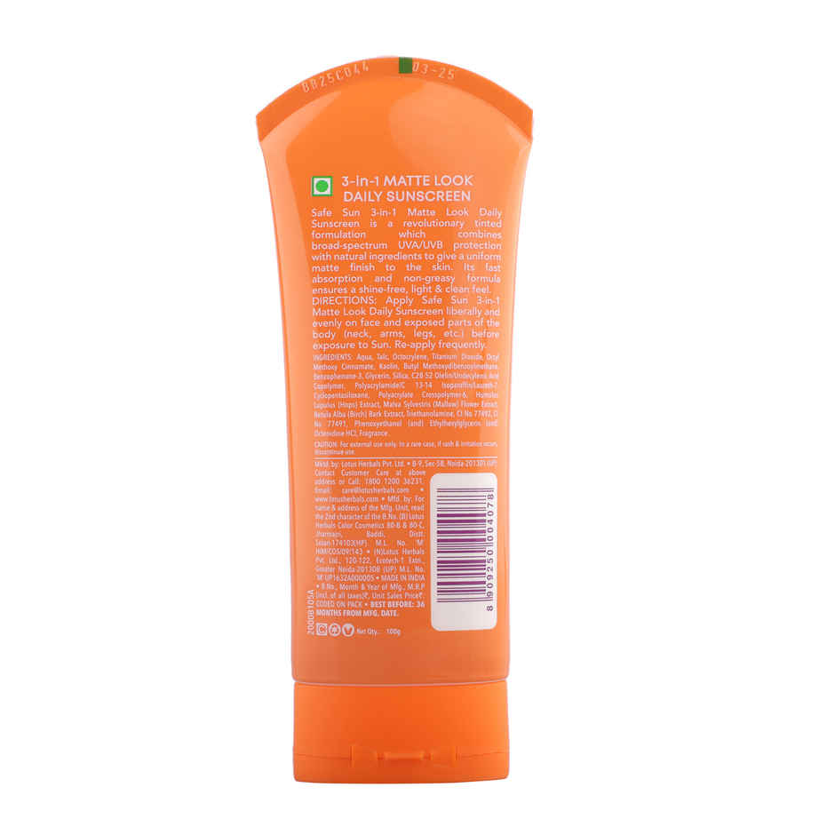 Lotus Herbals Safe Sun Mattelook Daily Sunscreen SPF-40