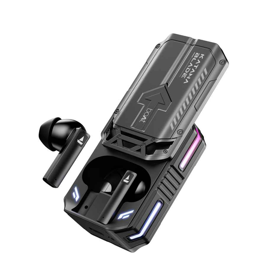 boAt Immortal Katana Blade 2.0 With Beast Mode, Rgb Leds, 70 Hrs Playback, Asap Charge, Gunmetal Black