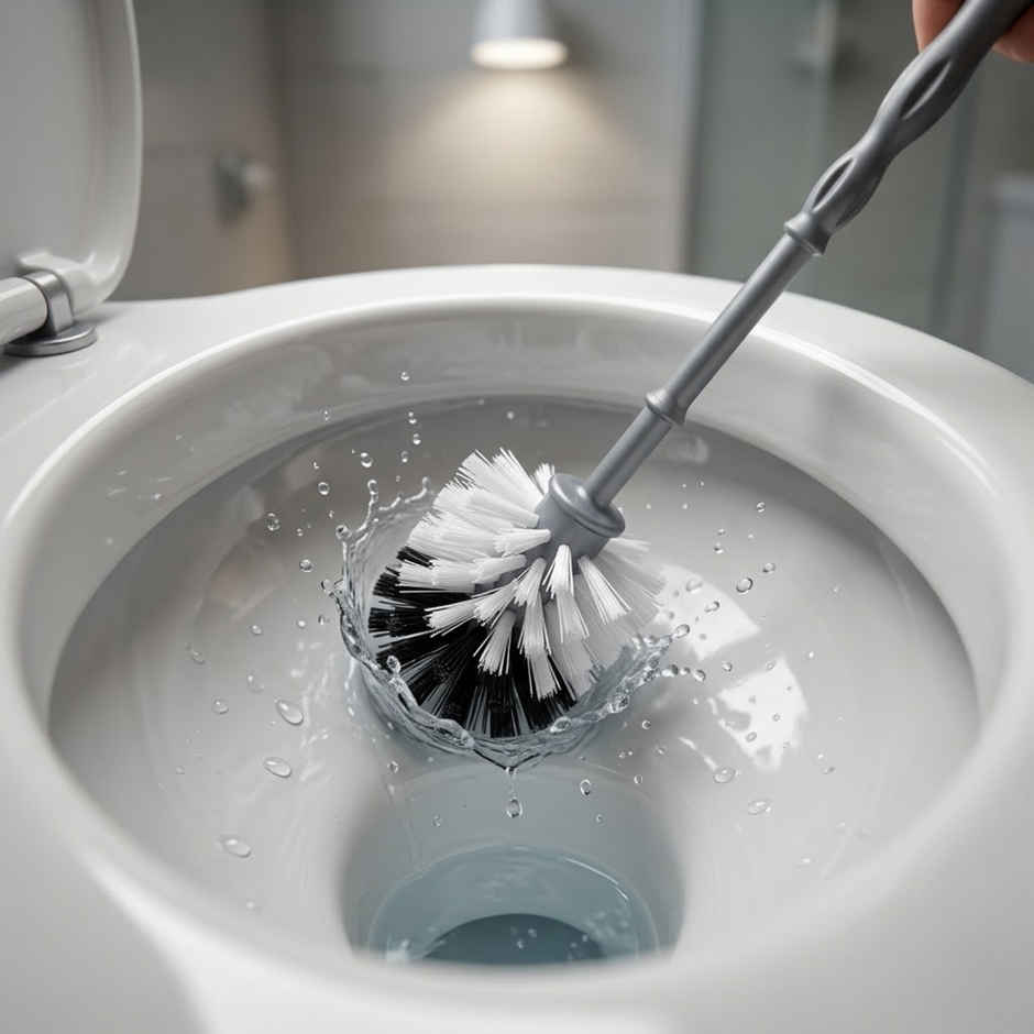 Proclean Round Toilet Brush with Square Holder Stand | Colour May Vary