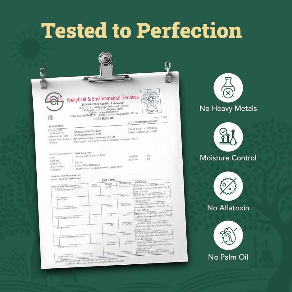 Anveshan Black Sesame (Til-Gingelly) Wood Cold Pressed Oil