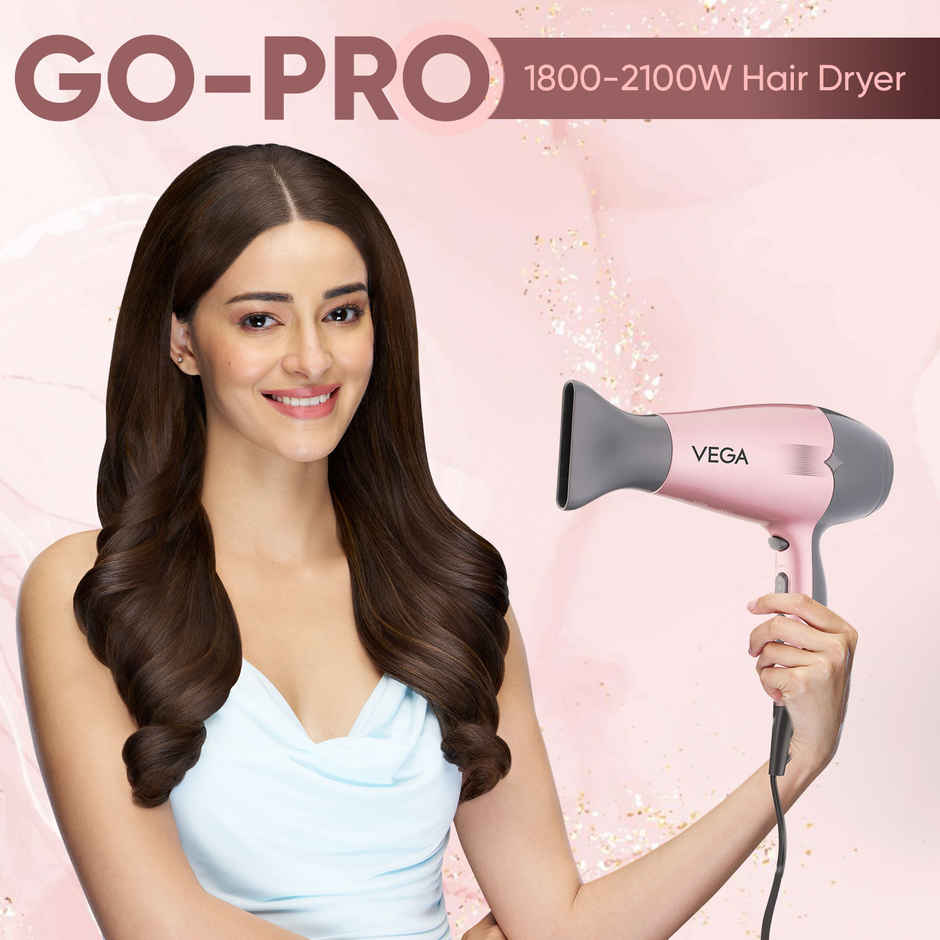 Vega Go Pro 2100W Professional Hair Dryer with 2 Speed & 3 Temperature Settings (VHDH-25)