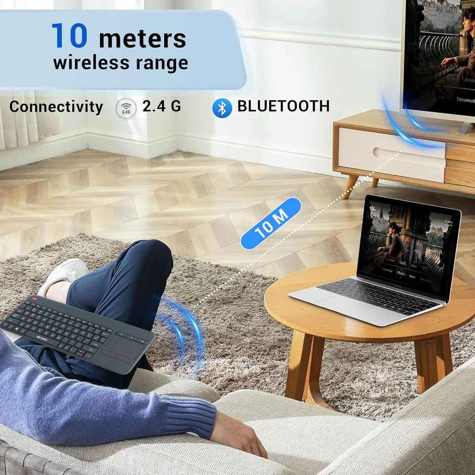 Ant Esports Wk100 2In1 Wireless/Bluetooth Keyboard, Black