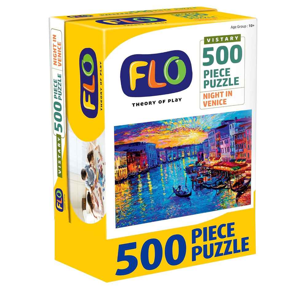 Flo Toys Magic Night in Venice 500 Piece Jigsaw Puzzle for Kids & Adults - Fun, Challenging Family Game
