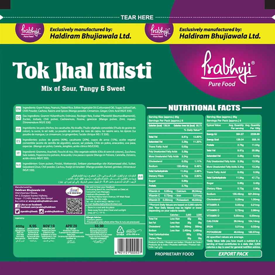 Haldiram Prabhuji Tok Jhal Misti Combo