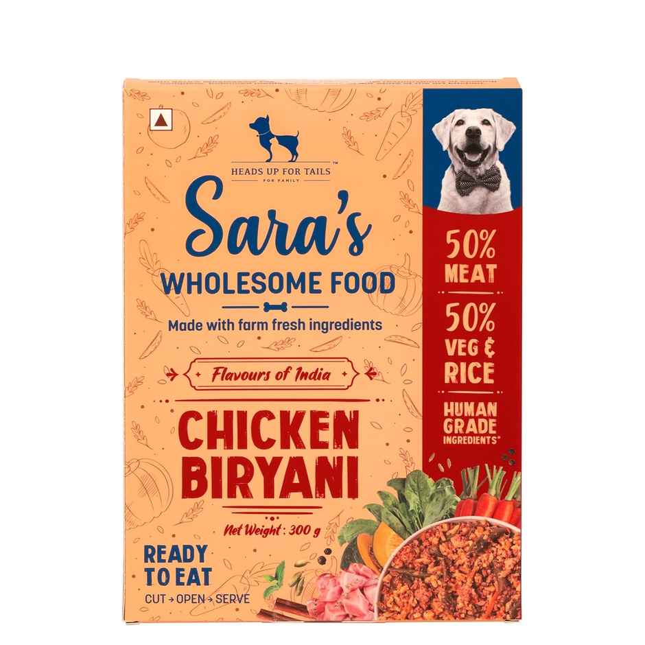 HUFT Sara's Wholesome Food Chicken Biryani Dog Food Pack