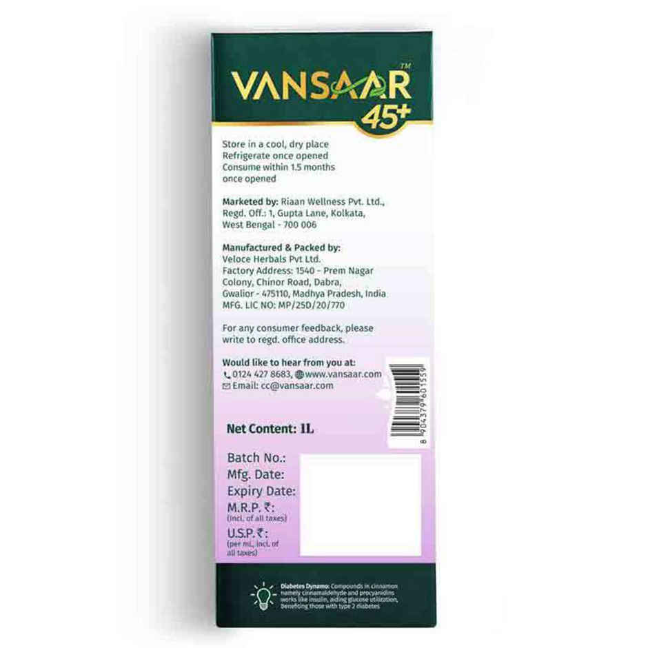 Vansaar 45+ Diab Balance Juice - Diabetes Care Juice