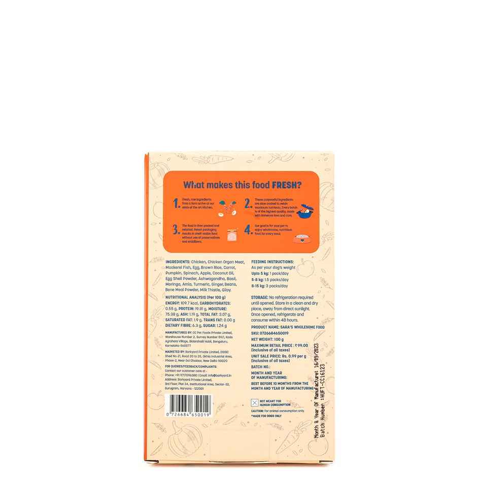 HUFT Sara's Wholesome Classic Chicken & Brown Rice Dog Food Pack