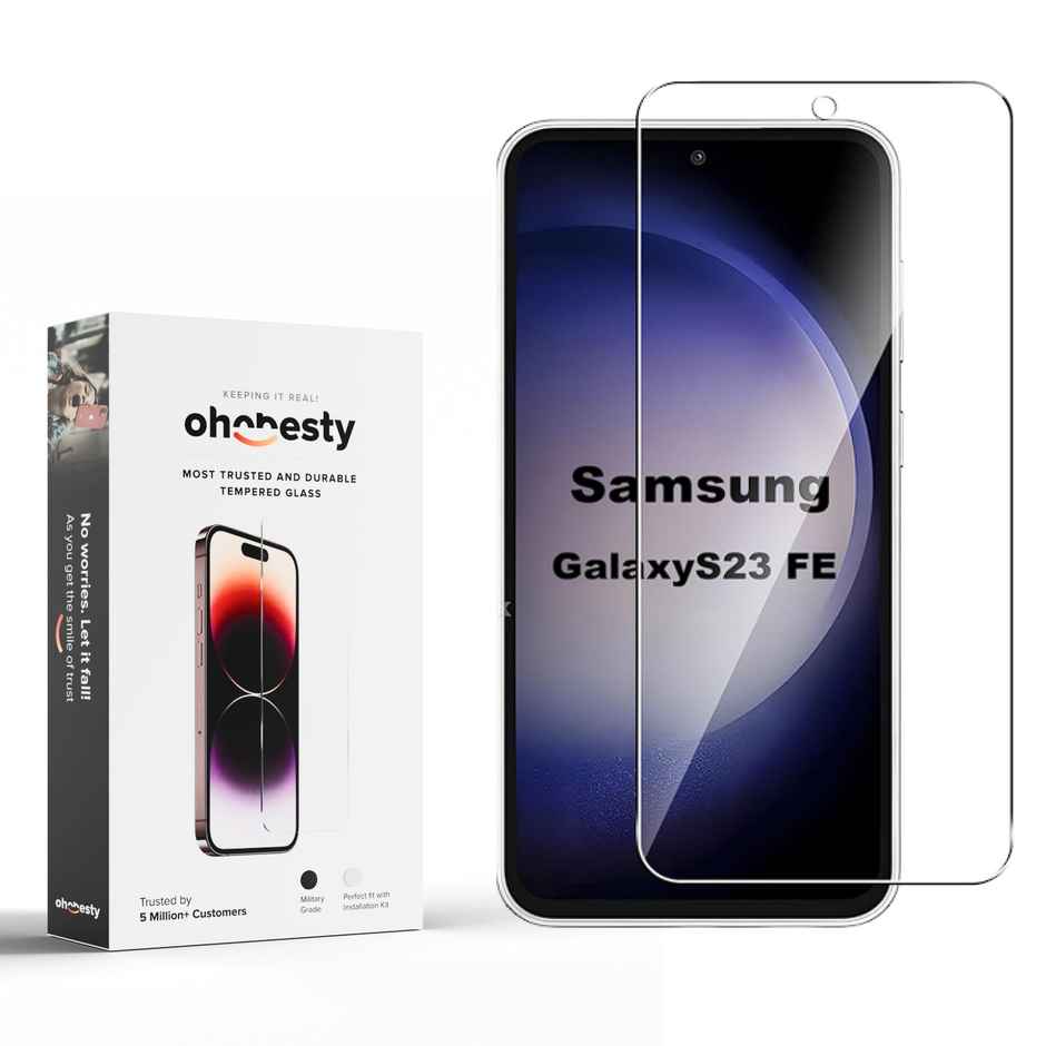 OHONESTY Tempered Glass for Samsung S23 FE 5G| Scratch-Resistant Screen Protector