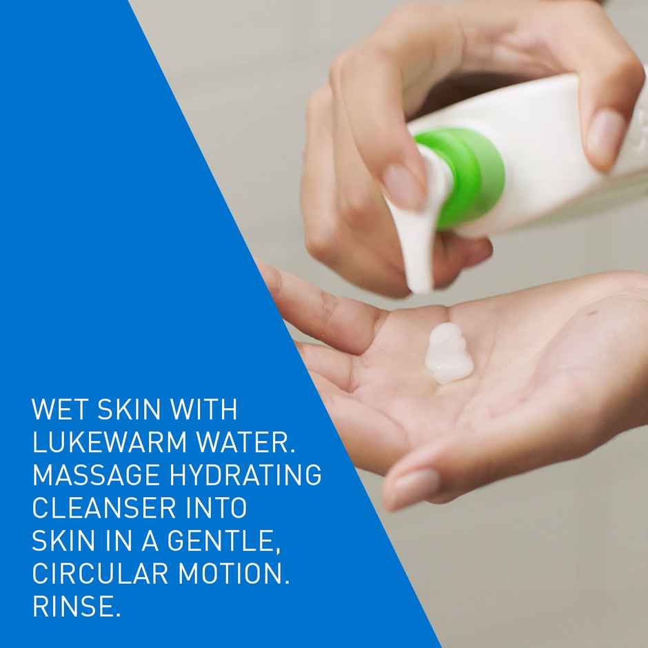 CeraVe Hydrating Cleanser Non-Foaming Face Wash For Dry Skin With Ceramides & Hyaluronic Acid