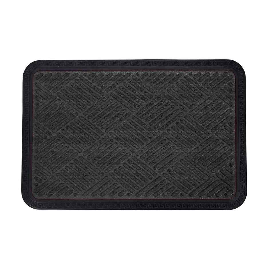 Status Rubber Border Door Mat | 38 x 58 cm | Black