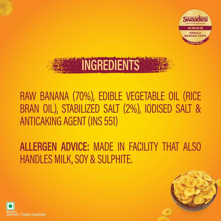 UNIBIC Kerala Banana Chips Classic Salted | No Palm Oil