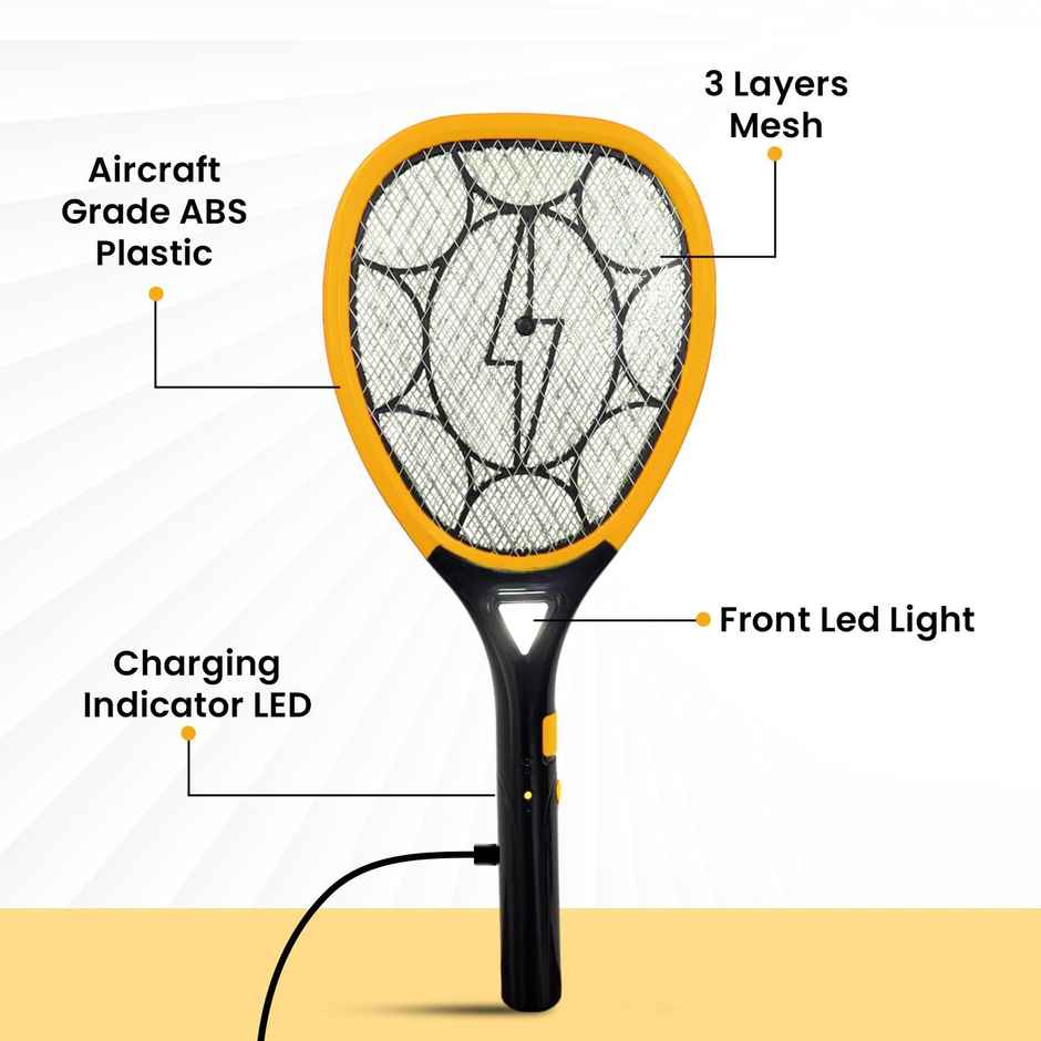 Mr. Right Rechargeable Mosquito Racket With Advanced Lithium-ion Battery