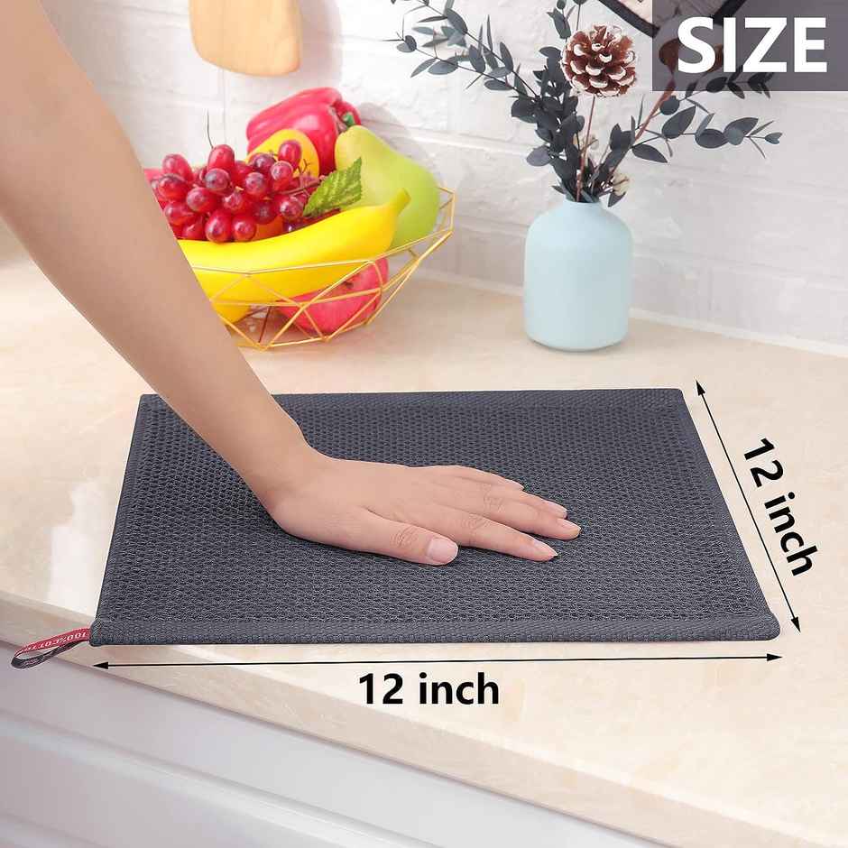 The Artment CozyWeave Towels 100% Cotton Waffle Weave Kitchen Dish Cloth (Set of 6)