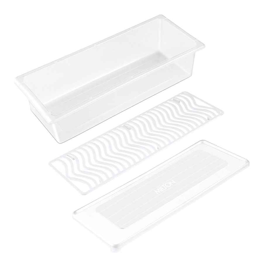 Milton Cryo Fridge Storage Container Set Of 6 | Vinyl Stickers & Removable Drain Plate |1500Ml