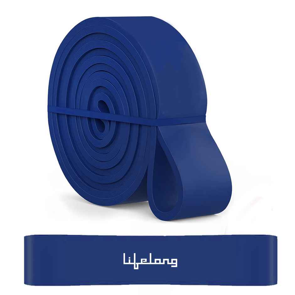 Lifelong Heavy Resistance Band For Workout|Exercise&Stretching|Heavy,(Llrb330C, Dark Blue)