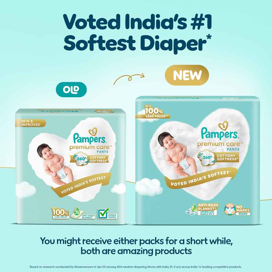 Pampers Premium Care Baby Diapers | Pant Style | S | 70 pcs Combo