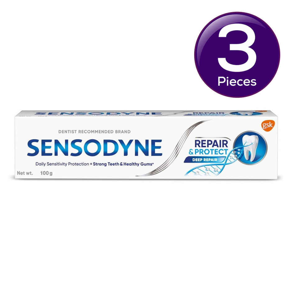 Sensodyne Toothpaste Repair & Protect, Tooth Paste For Deep Repair Of Sensitive Teeth Combo