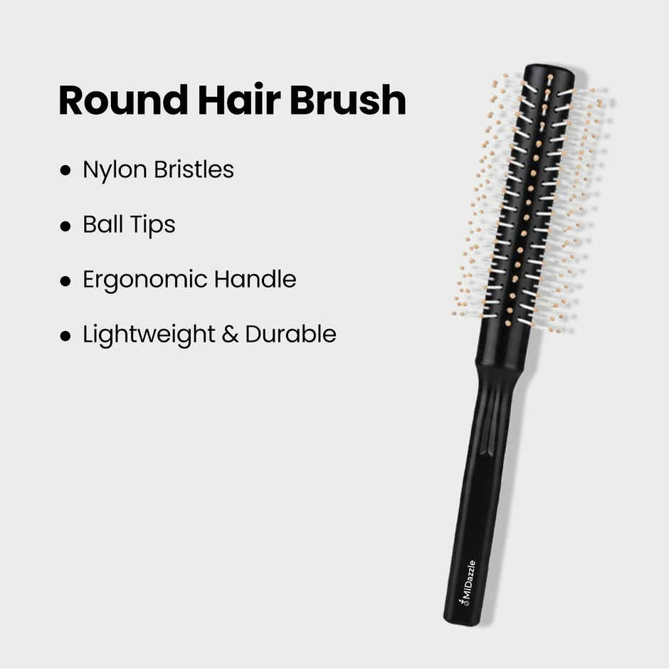 Midazzle Round Hair Brush for Volumizing, Curling & Straightening | Assorted