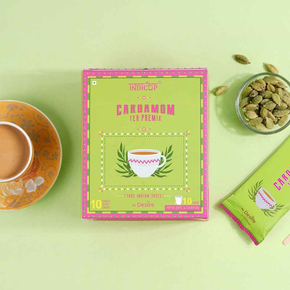 Indicup Cardamom(Elaichi Chai) Tea Premix