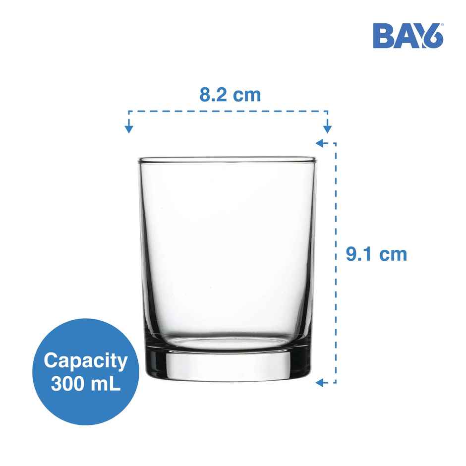 Imported Whisky Glass Set | 300 ml | 6 pc | BAY6