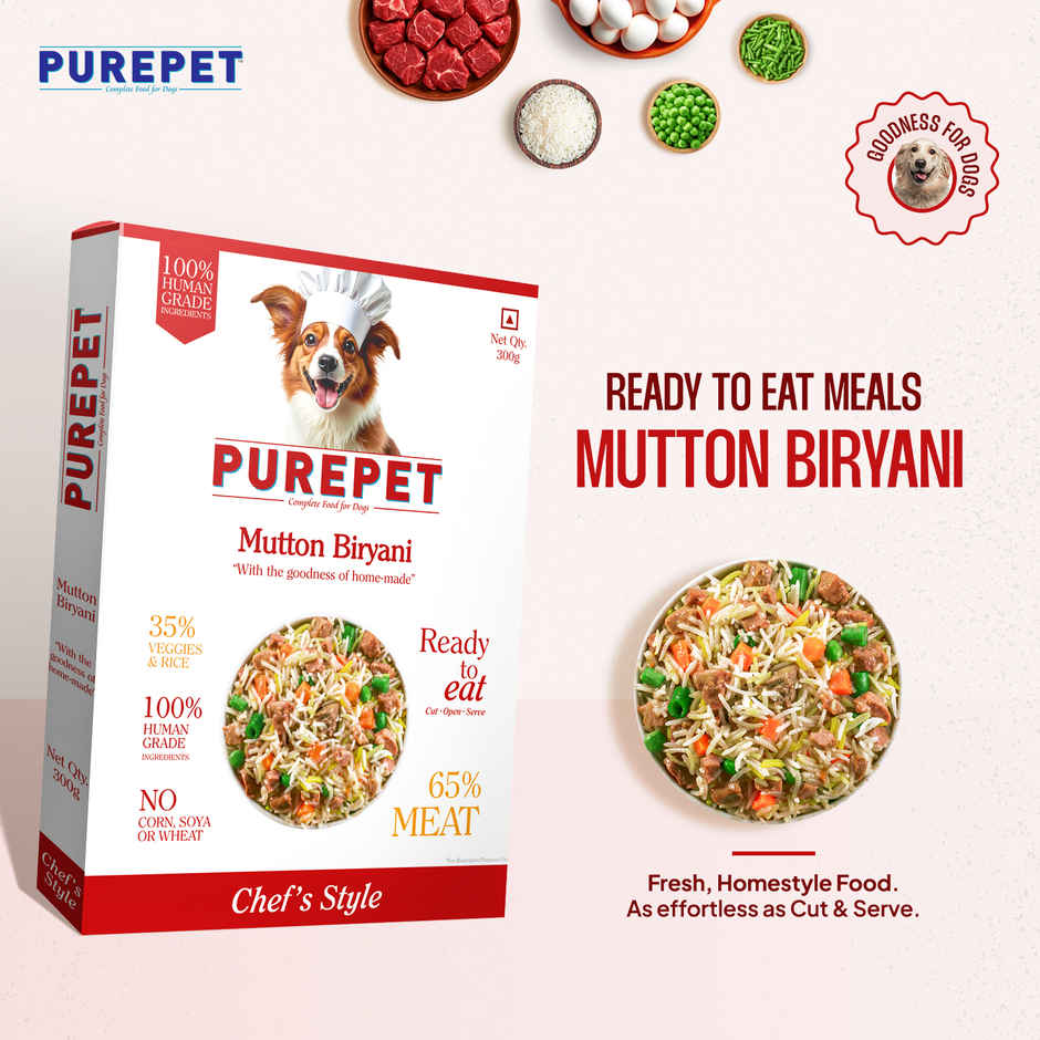 Purepet Mutton Biryani Fresh Dog Food (Adults & Puppies)