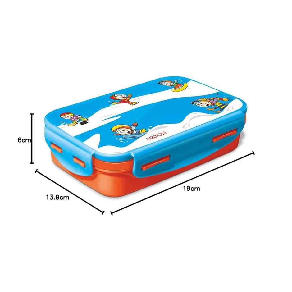 Milton Steely Deluxe Mini Inner Steel Kids Tiffin Box | Orange