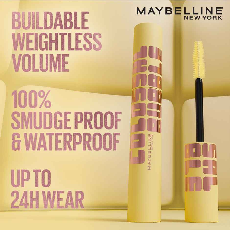 Maybelline Colossal Bubble Waterproof Mascara - Volumizing, Buildable & Lightweight