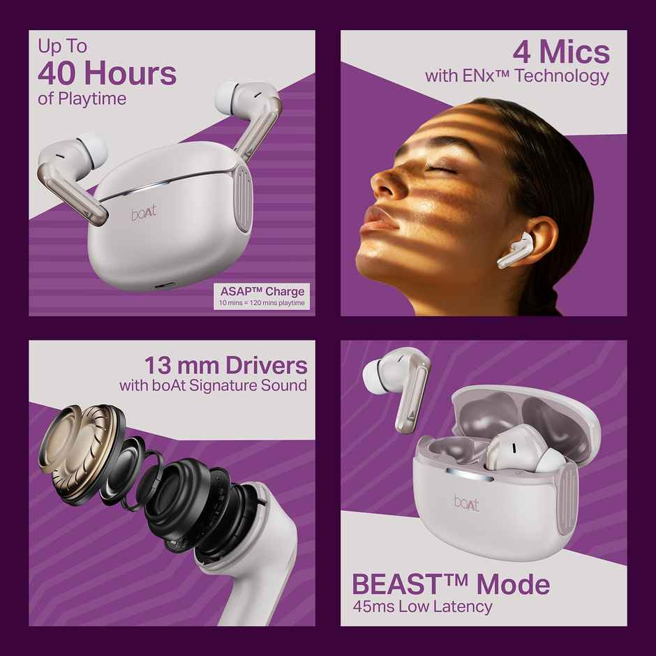 boAt Airdopes 219 | Ivory Mist