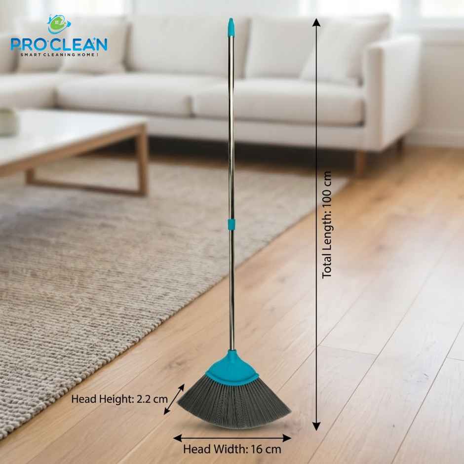 Proclean V-Fan Brush | Zala Broom | With SS Telescopic Handle | 5 Feet