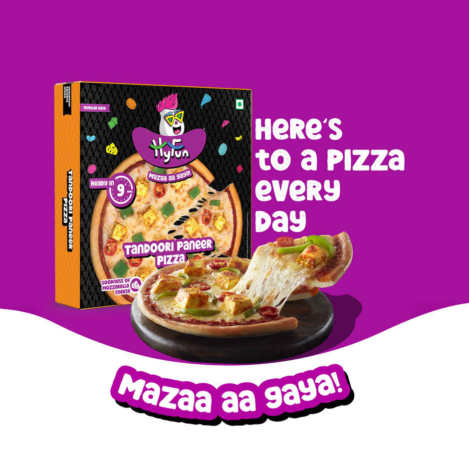 HyFun Tandoori Paneer Pizza, Cheesy Snack | Frozen