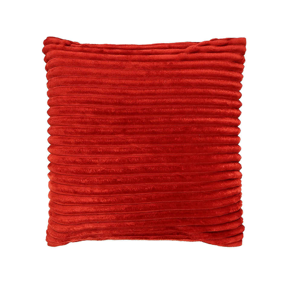 Status Ribbed Cushion Cover Set Of 2 40 Cm x 40 Cm - Red