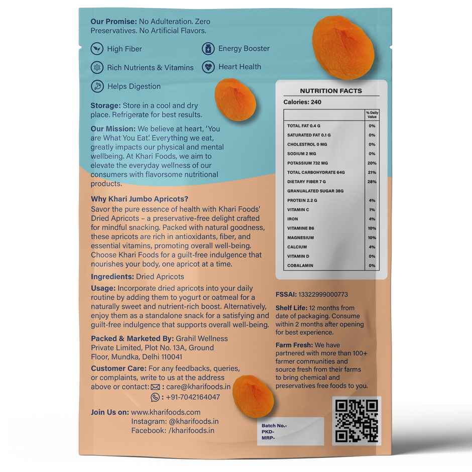 Khari Foods Apricot / Khubani Dried