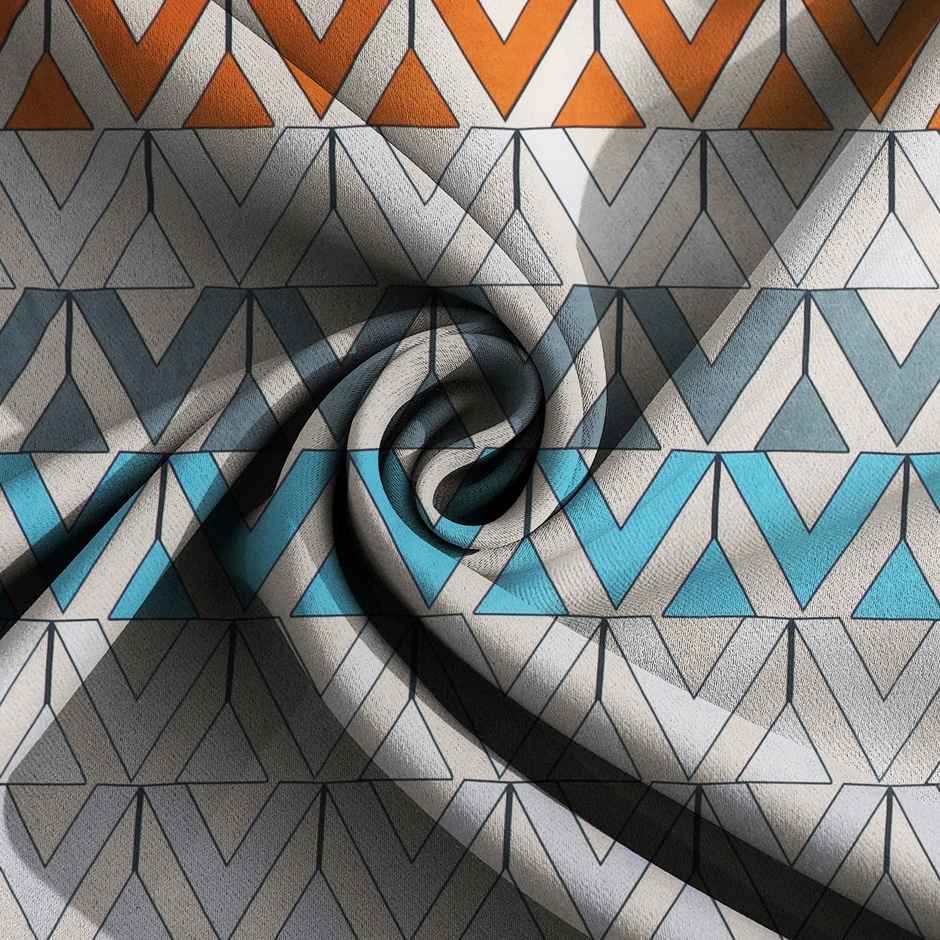 Dream Living Chevron Double Micropeach 125 Gsm Geometric Bedsheet, 2 Pillow Covers, Beige, 87x91 in