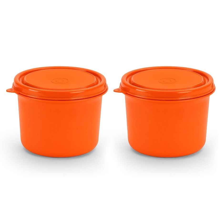 Oliveware Benny Microwave Stainless Steel Container Set Of 2 600 ml Orange Bronze