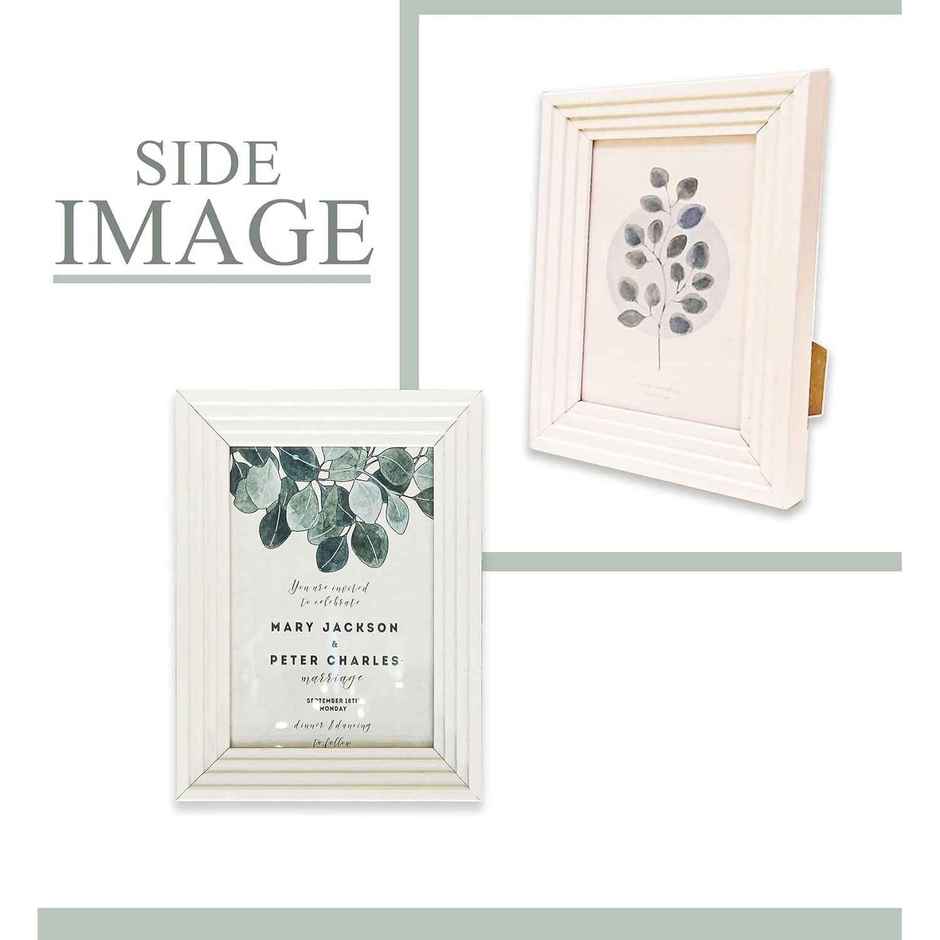 Art Street Premium 3D Table Top Photo Frame | Designer Picture Frames | White | Size 4 x 6 inch