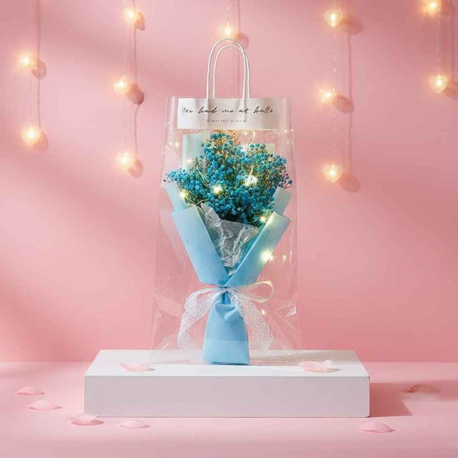 Everlasting Artificial Flower Gypsy Bunch with Light | Ideal for Gifting | Party Propz